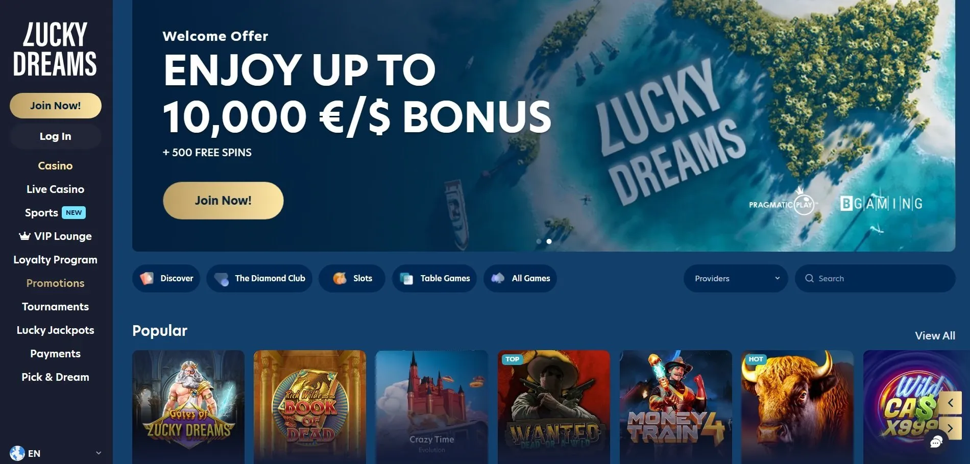 Lucky Dreams Casino Lucky Dreams Casino Homepage